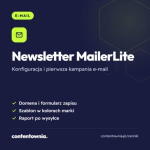 Newsletter MailerLite – usługa Contentownia